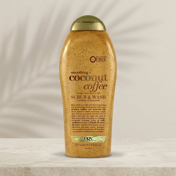 OGX Smoothing Coconut Coffee Scrub and Wash
