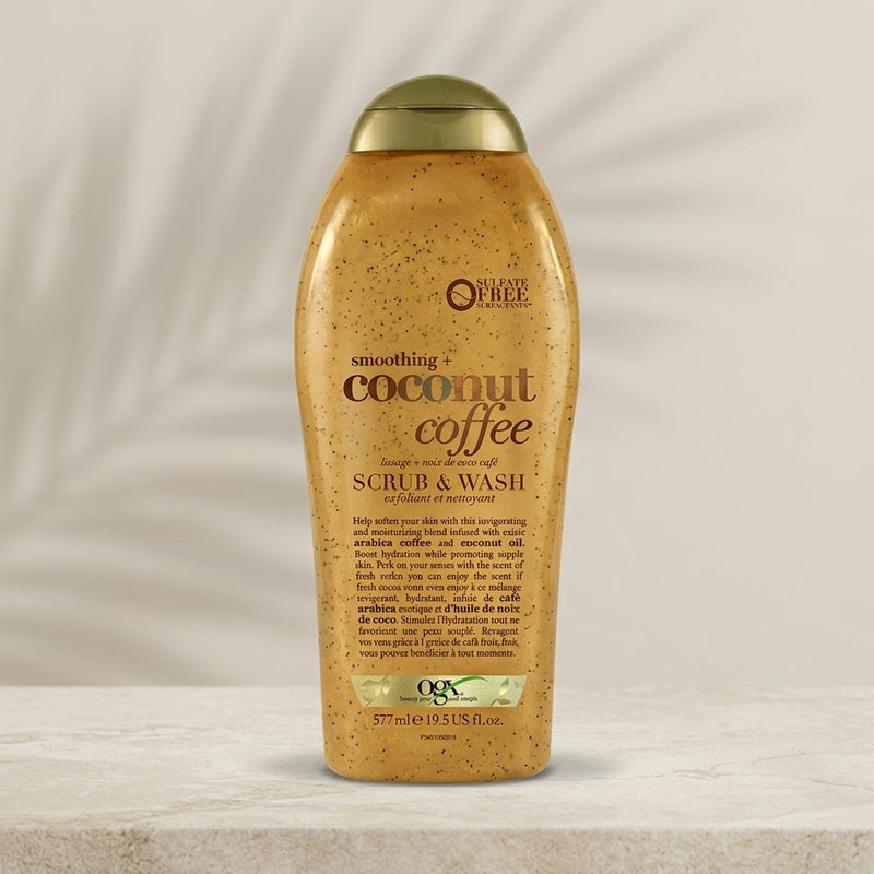 OGX Smoothing Coconut Coffee Scrub and Wash