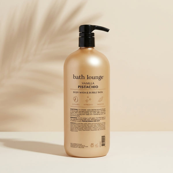 Bath Lounge Vanilla Pistachio Body Wash and Bubble Bath