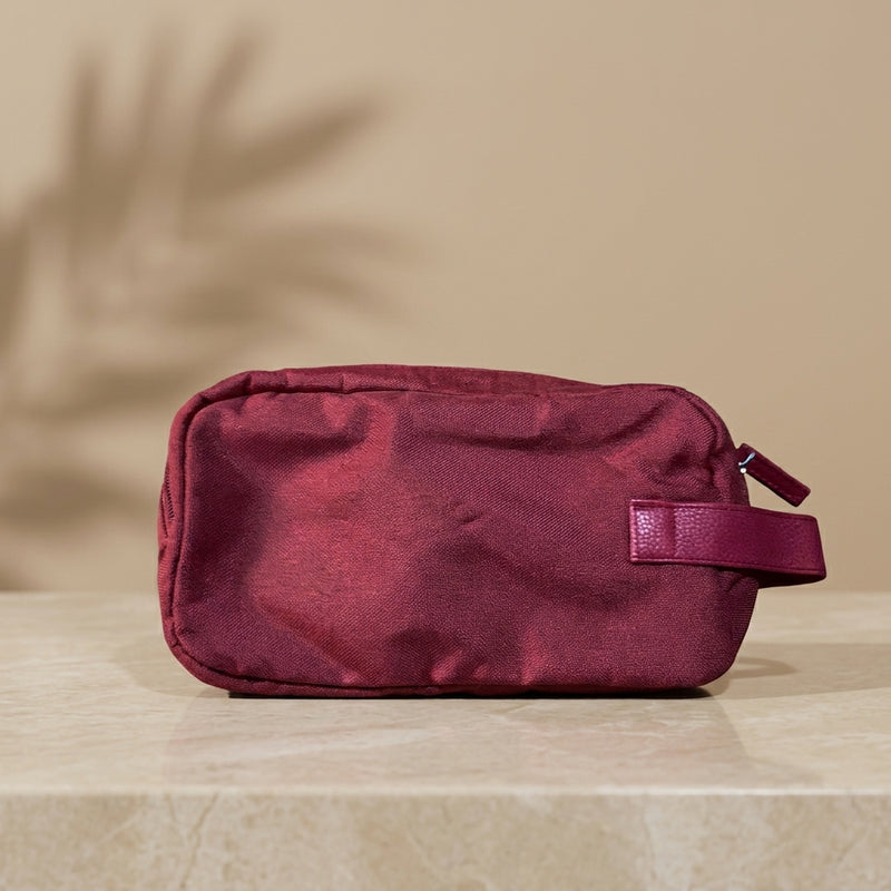 Burgundy Travel Toiletry Bag
