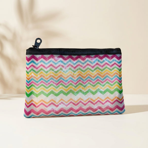 Rainbow Chevron Cosmetic Pouch