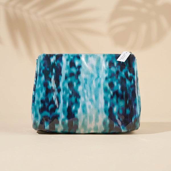 Blue Abstract Cosmetic Pouch