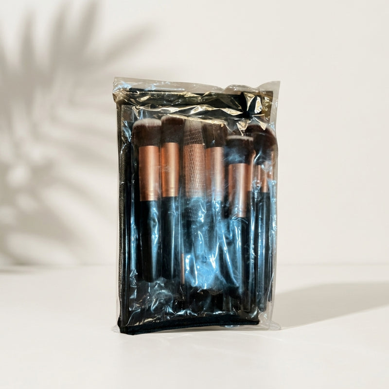 Blue Handle Makeup Brush Set