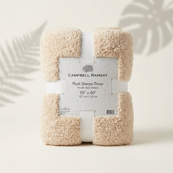 Campbell Ramsay Plush Sherpa Throw