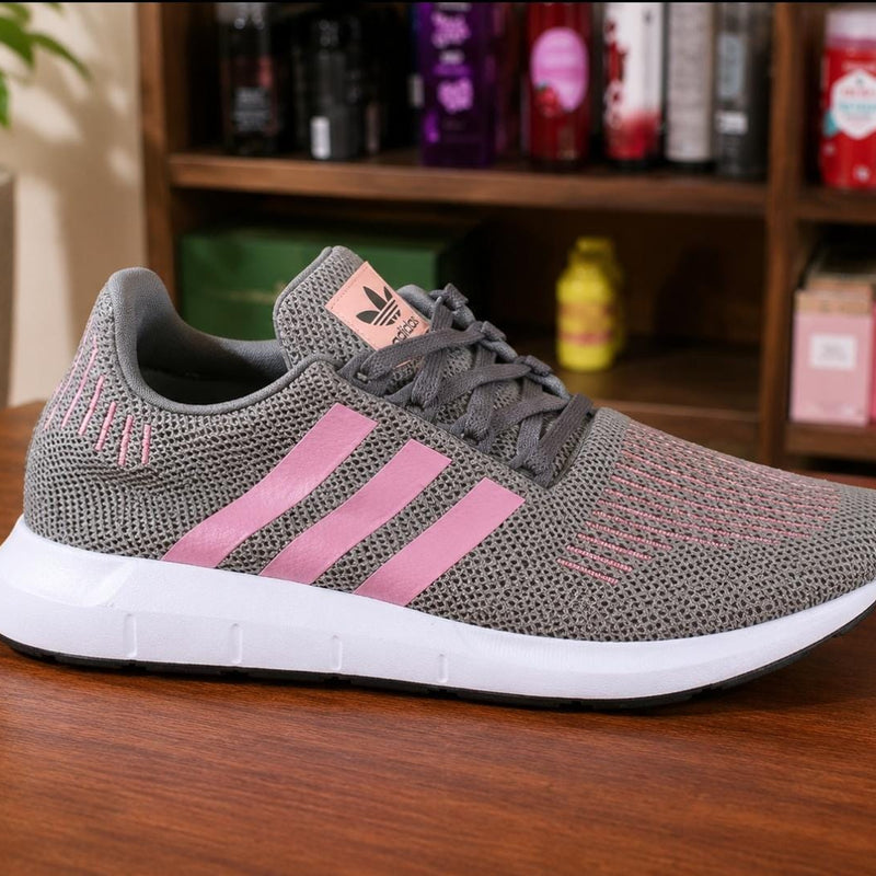 Adidas Grey Pink Knit Sneakers