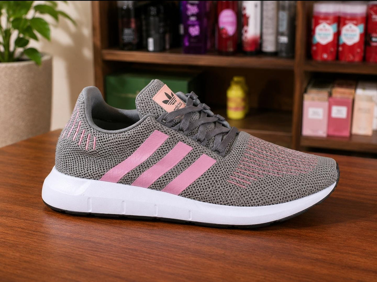Adidas Grey Pink Knit Sneakers US SIZE 7